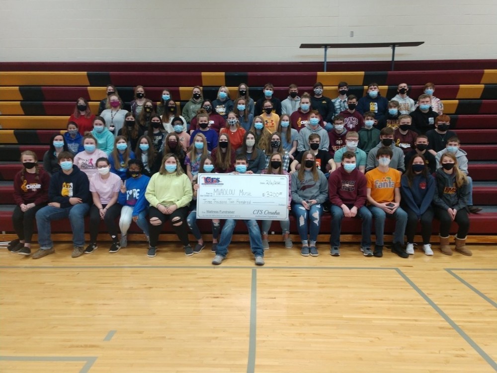 music department holding check